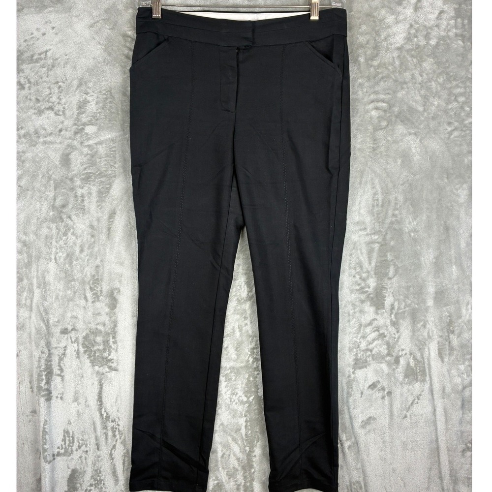 Laura Ashley Black Seamed Front Ankle Trousers Womens Size 6โ Career Pants